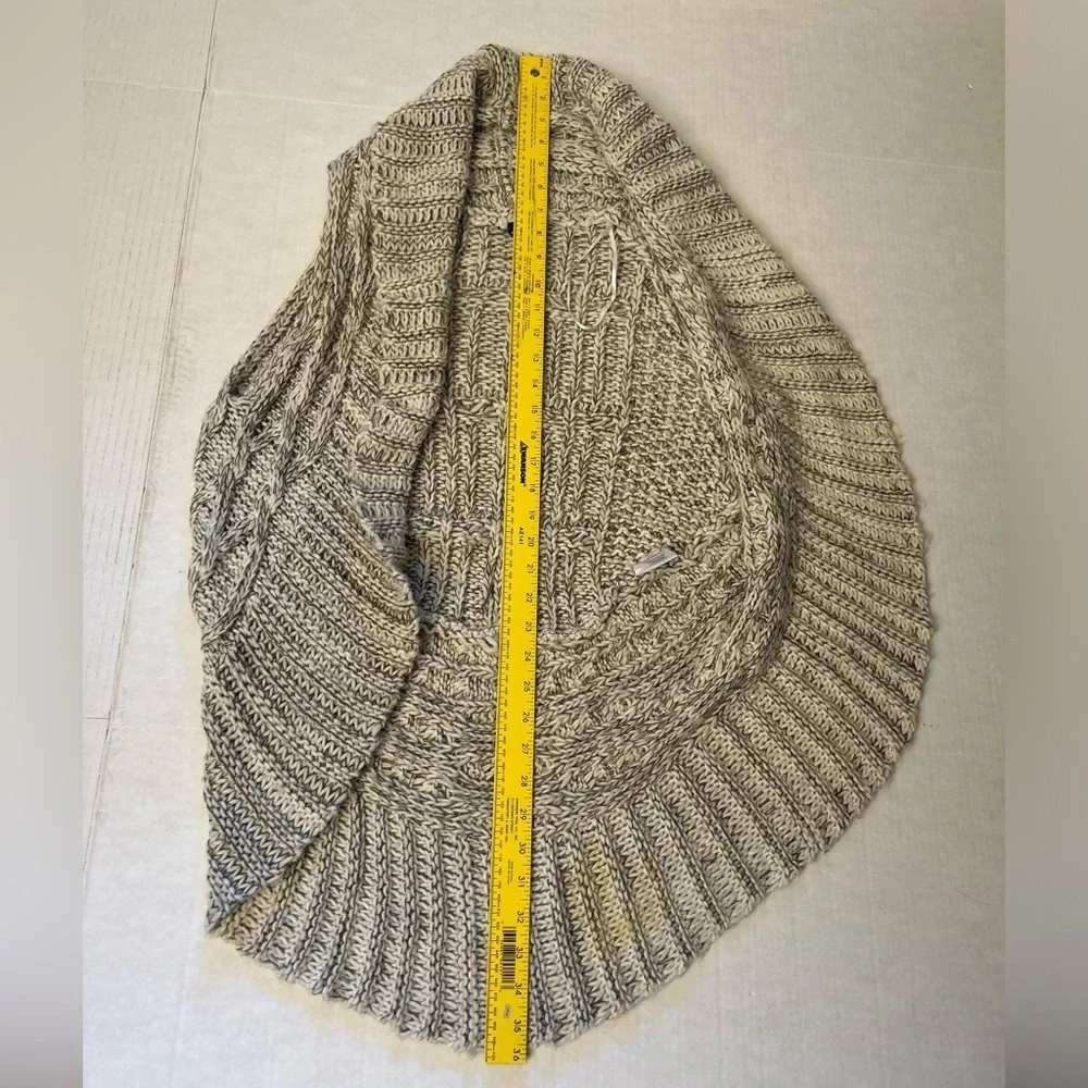 RXB Knitted Gray Cardigan Sweater Long Vest Sz-S.‎ CC16